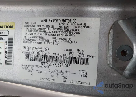 2018 Ford Mustang Ecoboost Premium z USA, uszkodzony, nr VIN 1FATP8UH7J5111615